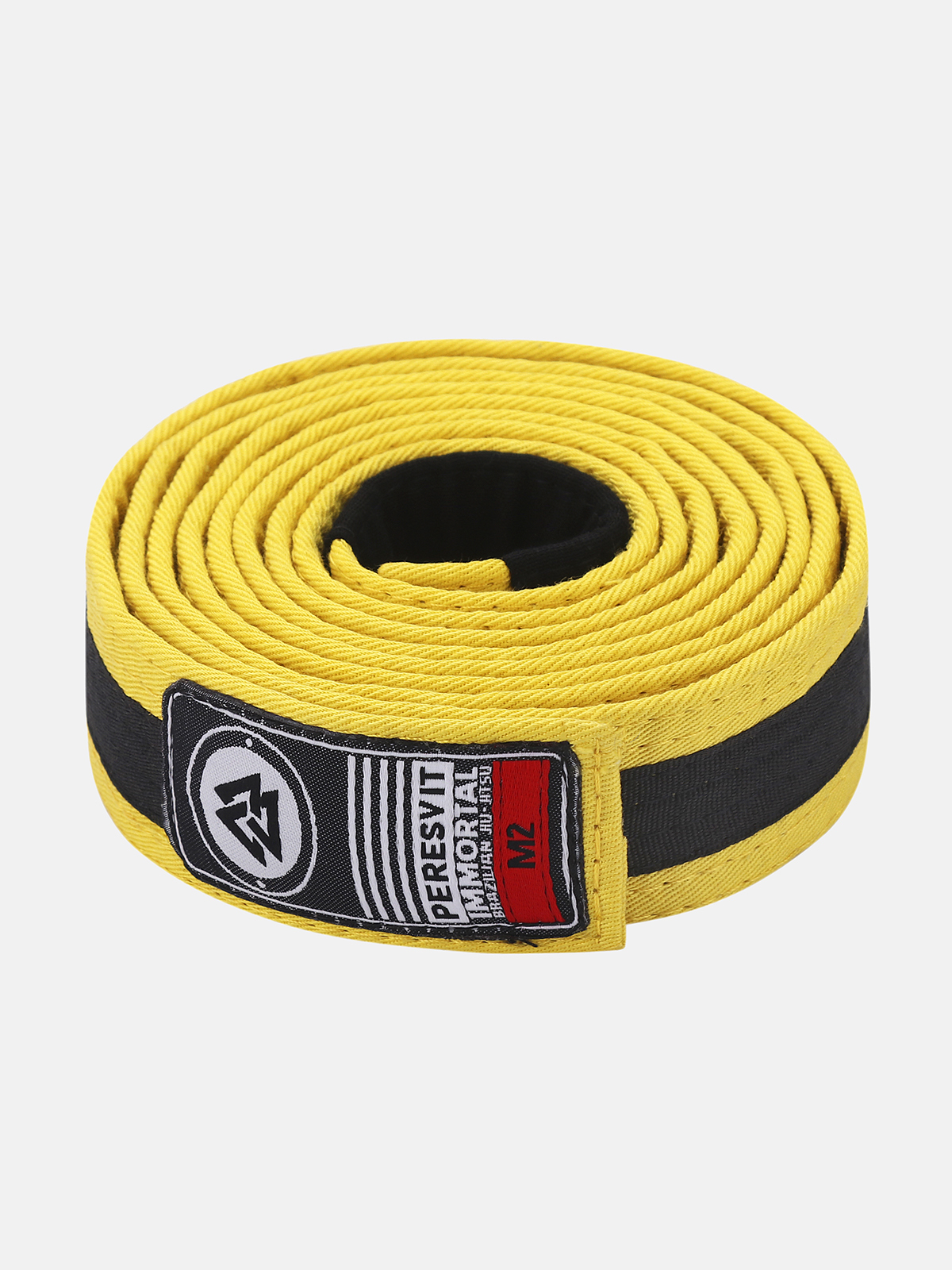 Kids BJJ Gi Belt Yellow Black Stripe